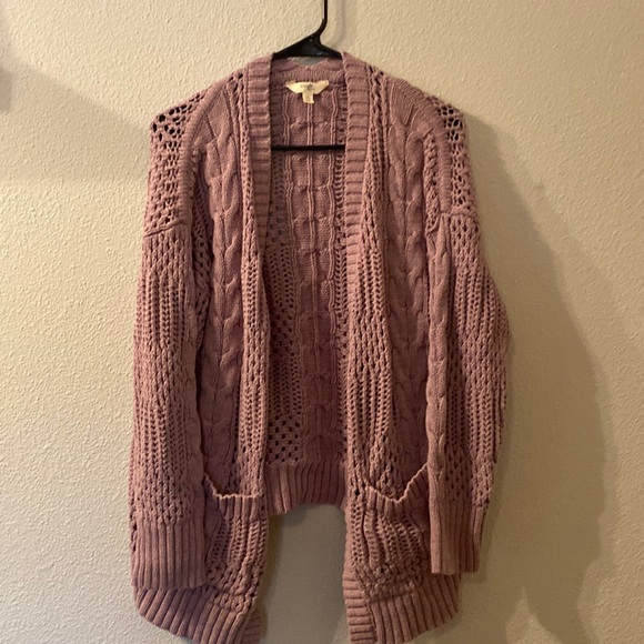Terra & Sky Sweaters - Terra & Sky knitted purple cardigan size 0X (14W)